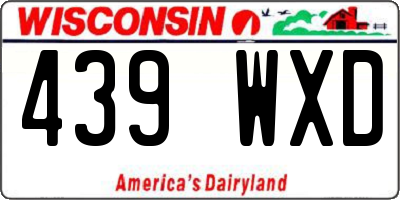 WI license plate 439WXD