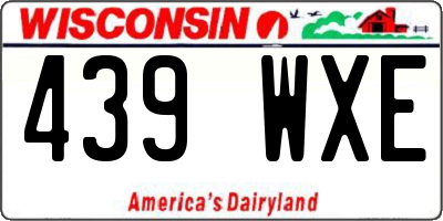 WI license plate 439WXE