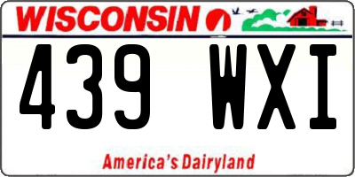 WI license plate 439WXI