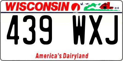 WI license plate 439WXJ