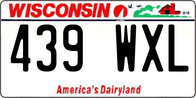 WI license plate 439WXL