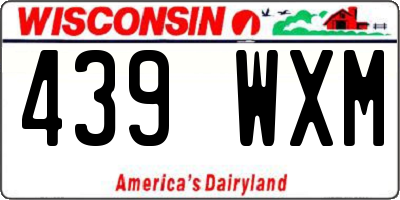 WI license plate 439WXM