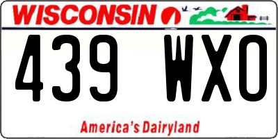 WI license plate 439WXO