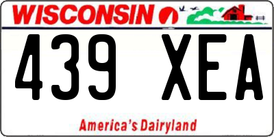 WI license plate 439XEA