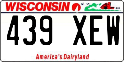 WI license plate 439XEW