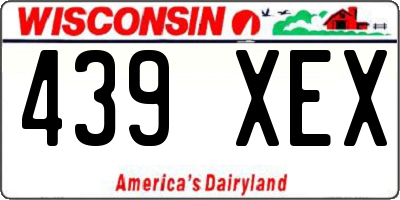 WI license plate 439XEX