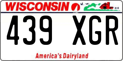 WI license plate 439XGR