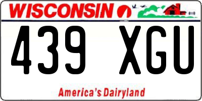 WI license plate 439XGU