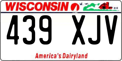 WI license plate 439XJV