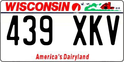 WI license plate 439XKV