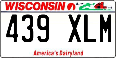 WI license plate 439XLM