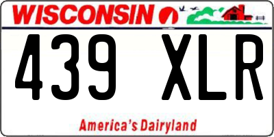 WI license plate 439XLR