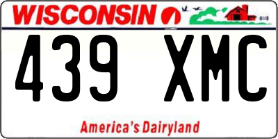 WI license plate 439XMC