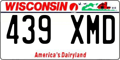 WI license plate 439XMD
