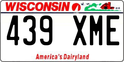 WI license plate 439XME
