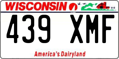 WI license plate 439XMF