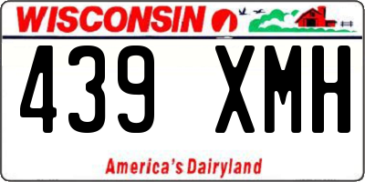 WI license plate 439XMH