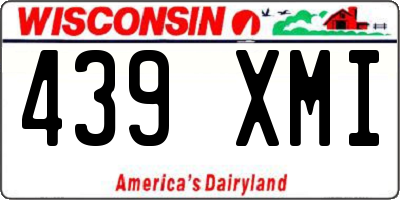 WI license plate 439XMI
