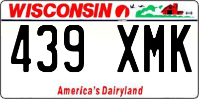 WI license plate 439XMK