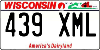 WI license plate 439XML