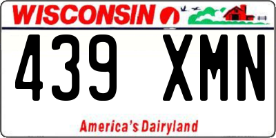 WI license plate 439XMN