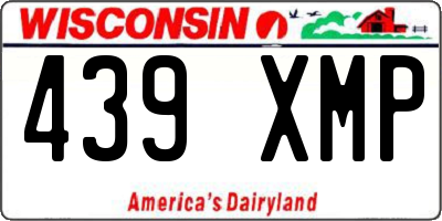 WI license plate 439XMP