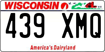 WI license plate 439XMQ