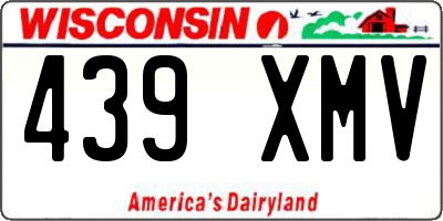 WI license plate 439XMV