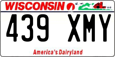 WI license plate 439XMY