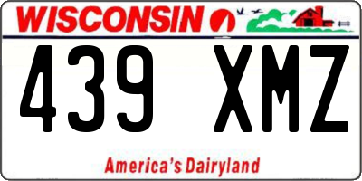WI license plate 439XMZ