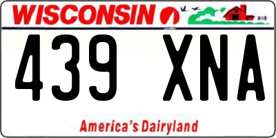 WI license plate 439XNA
