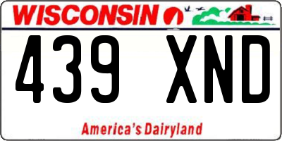 WI license plate 439XND