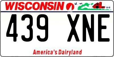 WI license plate 439XNE