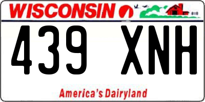 WI license plate 439XNH