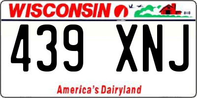 WI license plate 439XNJ