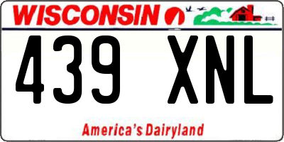 WI license plate 439XNL