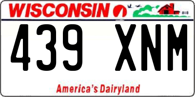 WI license plate 439XNM