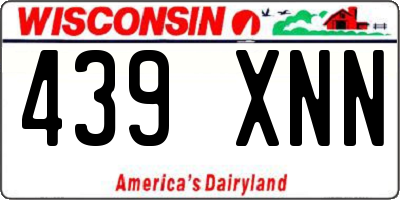 WI license plate 439XNN