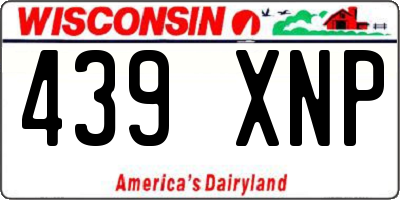 WI license plate 439XNP