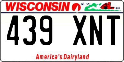 WI license plate 439XNT