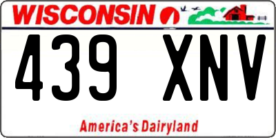 WI license plate 439XNV