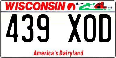 WI license plate 439XOD