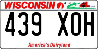 WI license plate 439XOH