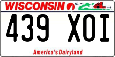 WI license plate 439XOI