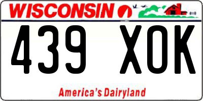 WI license plate 439XOK