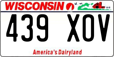 WI license plate 439XOV
