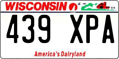 WI license plate 439XPA