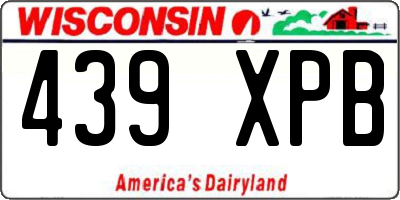 WI license plate 439XPB
