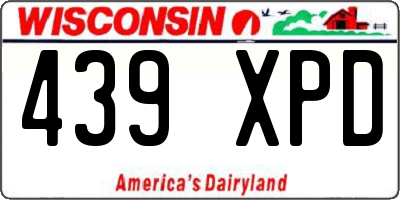 WI license plate 439XPD