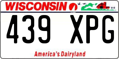 WI license plate 439XPG